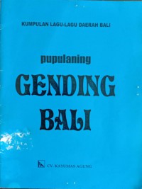 Image of Pupulaning Gending Bali